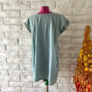 Mod Ref Green Boxy Tunic Cap Sleeve Size Large